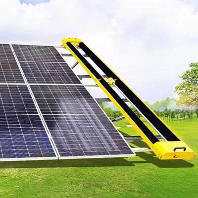 Panel Module Cleaning Washing Brush Robot Machine The Body Of The Machine Cleans Solar Panels